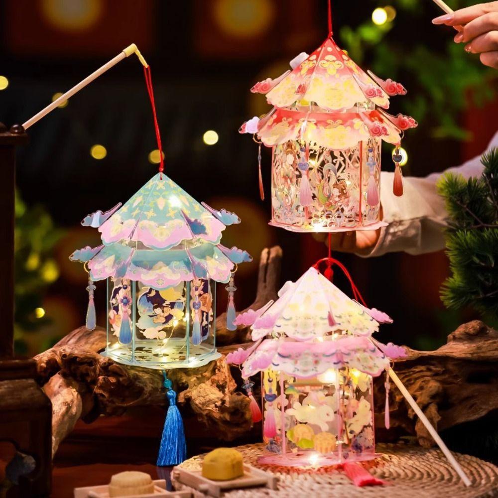 Blessing Words Mid-Autumn Festival Lantern Glowing Lantern  for Party Moon Festival Holiday