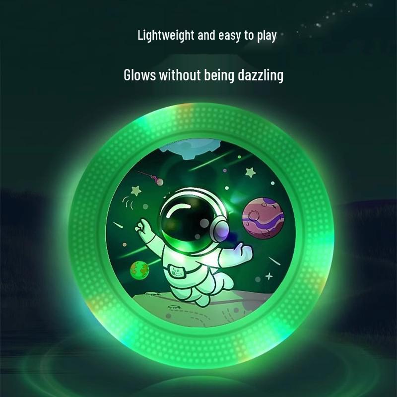 Luminous Flashing Frisbee Toy for Kids - Soft, Glowing Boomerang for Outdoor Fun