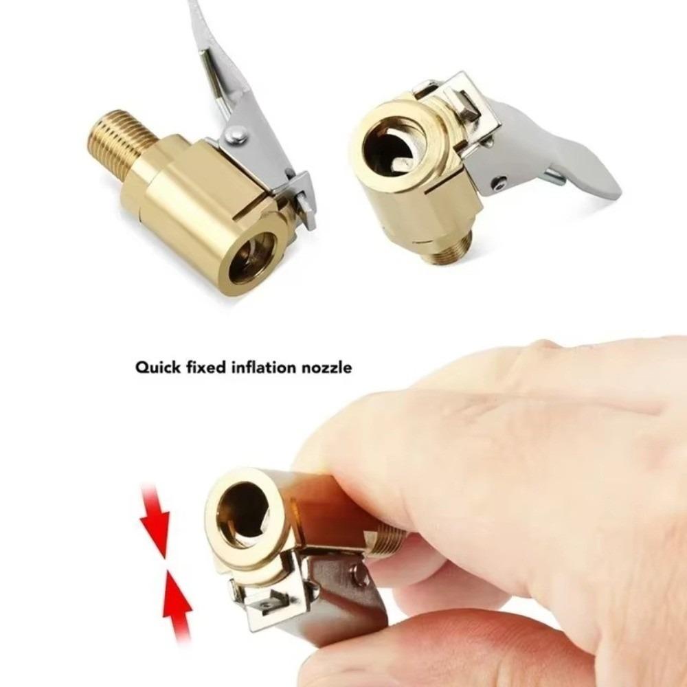 8mm Size Tire Air Chuck Clip Clamp Connector Brass Air Chuck Vehicle Inflation