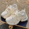 Dad shoes dames kleine hakverhoging witte schoenen zomer nieuw mesh ademend dikke zool casual schoenen sportschoenen