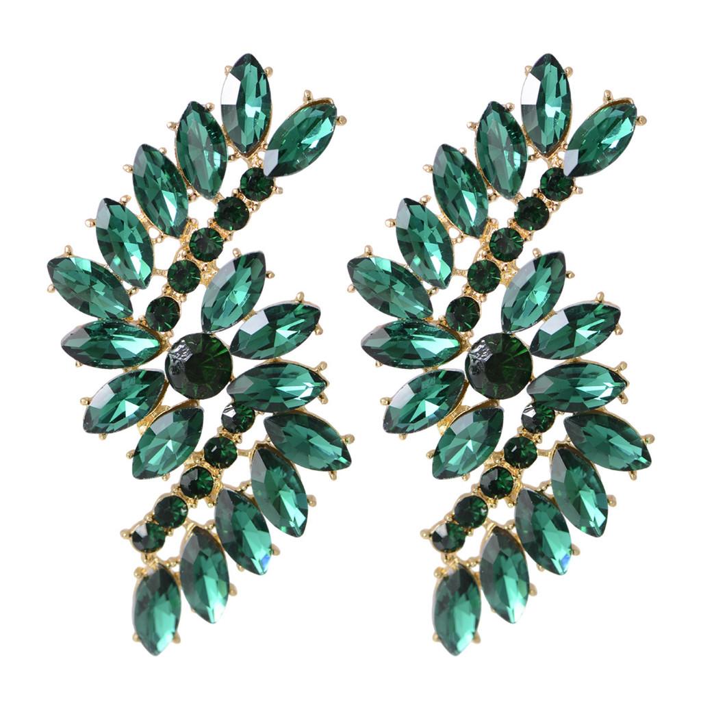Modische Geometrische Kristall-Hängeohrringe Für Frauen Mit Legierungsmaterial Eleganter Abend Schmuck