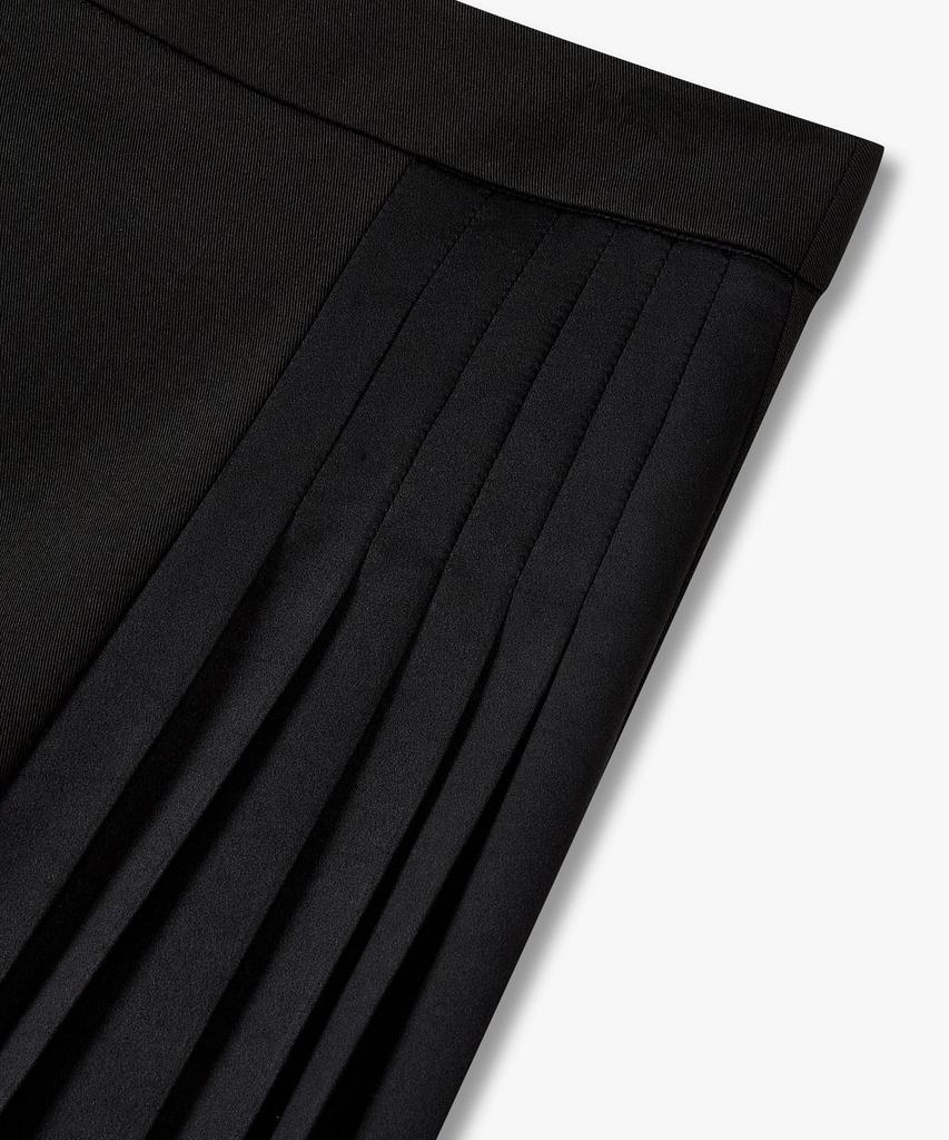 Bobeu Asymmetric Pleated Skirt_Black 7156335003