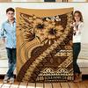 Tribal-Style Turtle Printed Blanket Cute Hibiscus Flower Sunset Warm Cozy Throw Blankets for Living Room Sofa Couch Room Decor