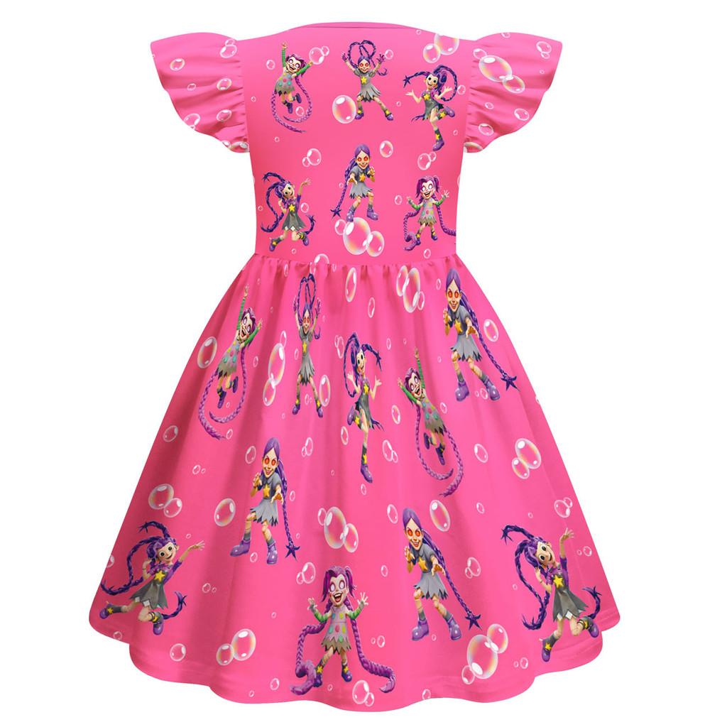 83039 Kinder Mädchen Lily Lovebraids Spiel Anime Druck Kurzarm Kleider