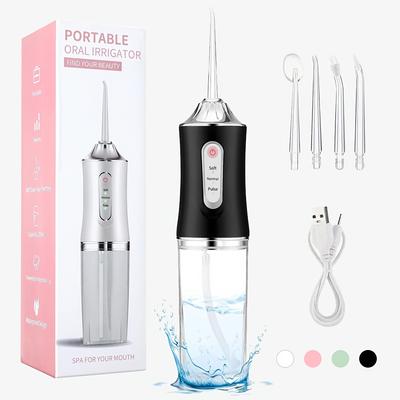 Portable Electric Dental Flosser, Rechargeable Oral Irrigator for Home Use Waterproof, High-Pressure Teeth Cleaning Device