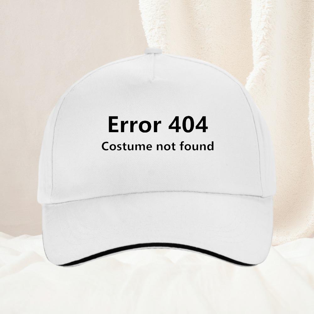 Error  Costume Not Found Halloween Funny Coding Coder Baseball Cap Fashion Unisex and Women Visors Hat Birthday Gifts
