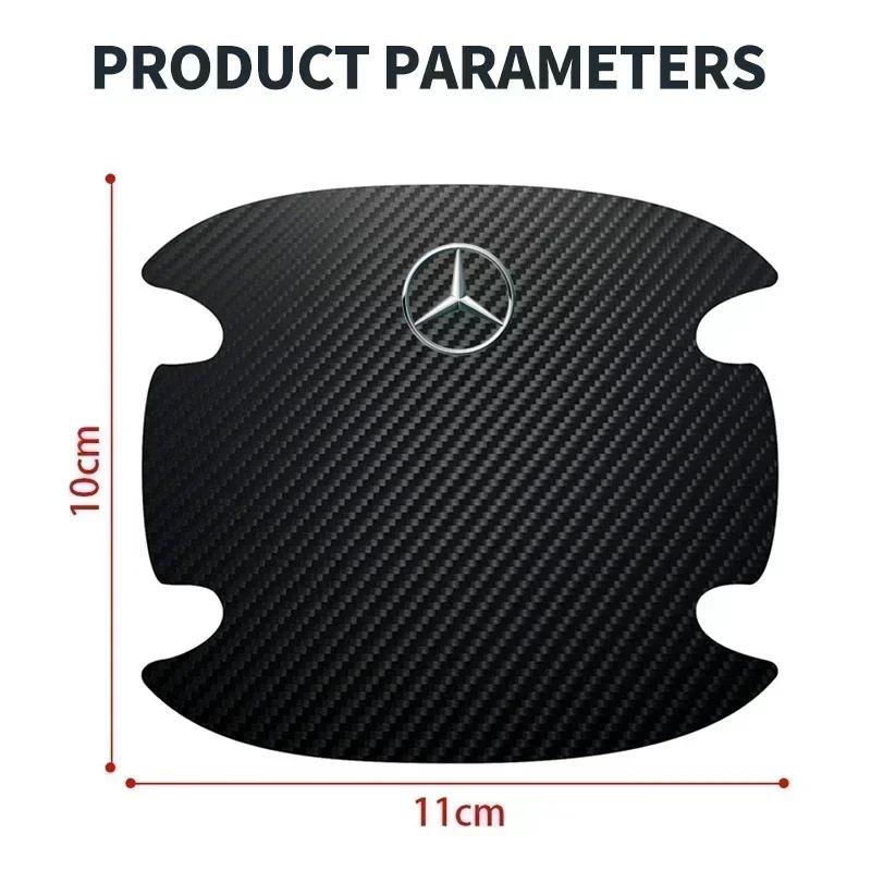 BLZ3   4Pcs Car Door Bowl Anti-scratch Sticker Handle Protection Sticker For Mercedes Benz B/C/E/S Class A Class C200L GLC GLE CLA