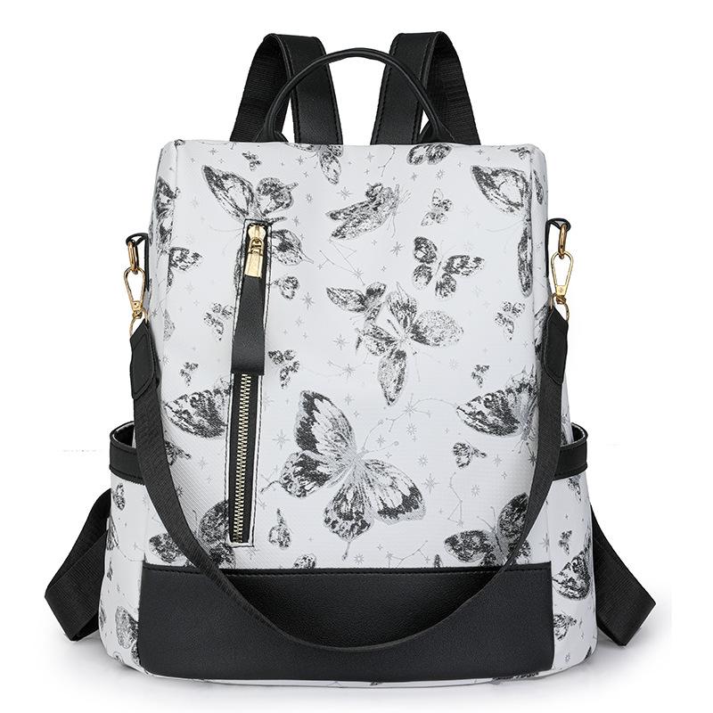 Spring New Butterfly Backpack Women's Travel Versatile Anti-theft Messenger Back Dual-purpose Bag Fresh Backpack