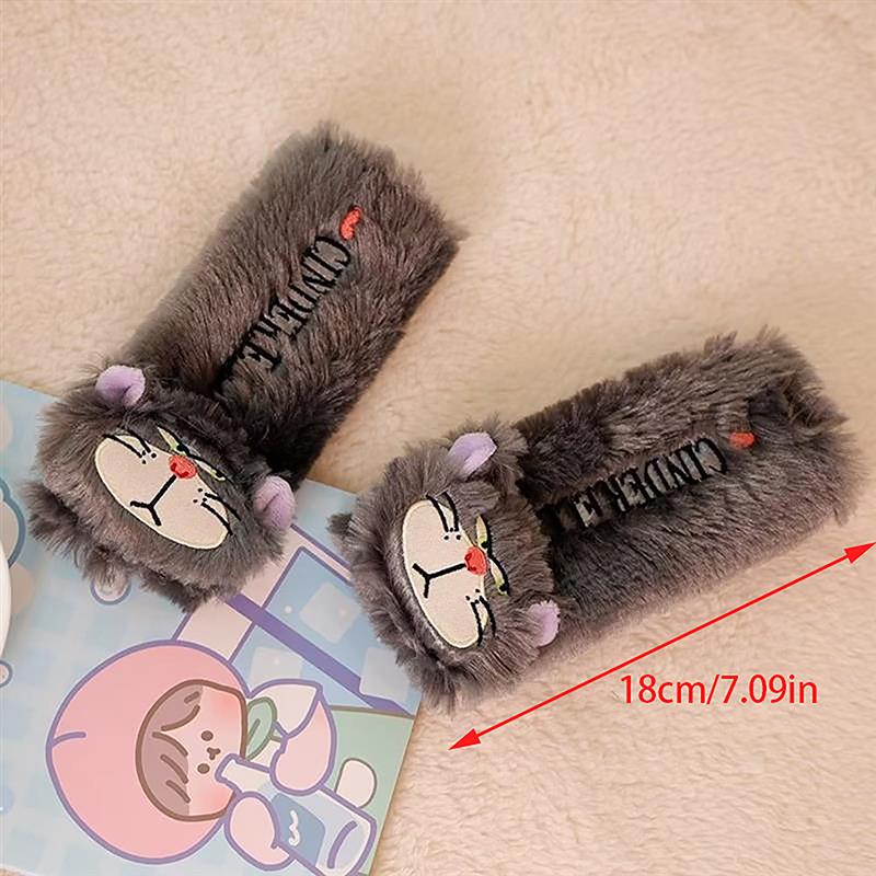 Cartoon Cute Cat Stuffed Plush Doll Car Neck Pillow Headrest Anime Personality And Creativity  Plush Seat Belt Cover