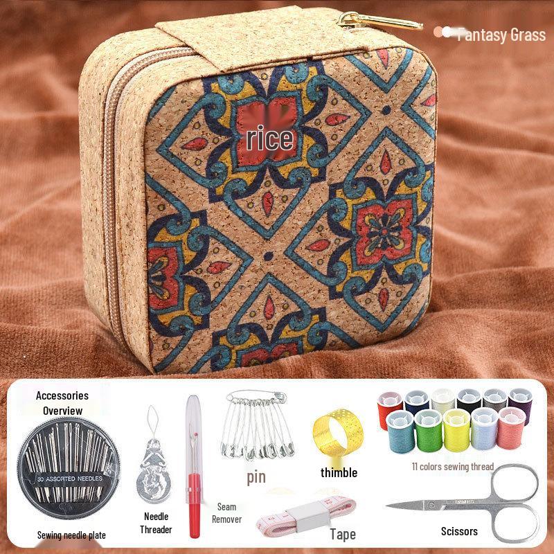 Draagbare Naaidoos in Retro Stijl: Creatieve Naald en Draad Doos voor Thuis en Reizen