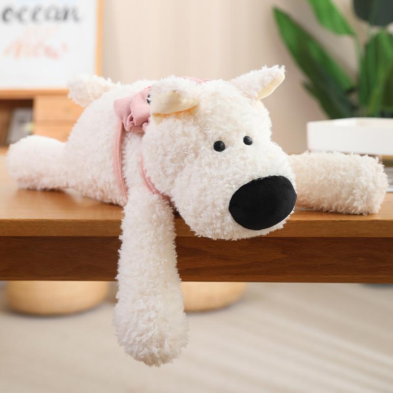 Yeni 50/70CM Sevimli Kawaii Evcil Köpek Yavru Yastık Bebek West Highland Köpeği Peluş Oyuncak Doldurulmuş Hayvan Yumuşak Oyuncaklar Noel Hediyesi için