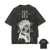 2026 Anime Demon Slayer Retro Washed T-shirt Men's and Women's Summer Soft Clothing Breathable Fashion Top Streetwear Peripheral Tee