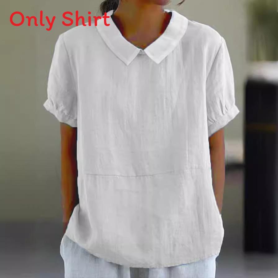 Casual Cotton Short Sleeve Shirt With 3d Pattern For Summer Wear