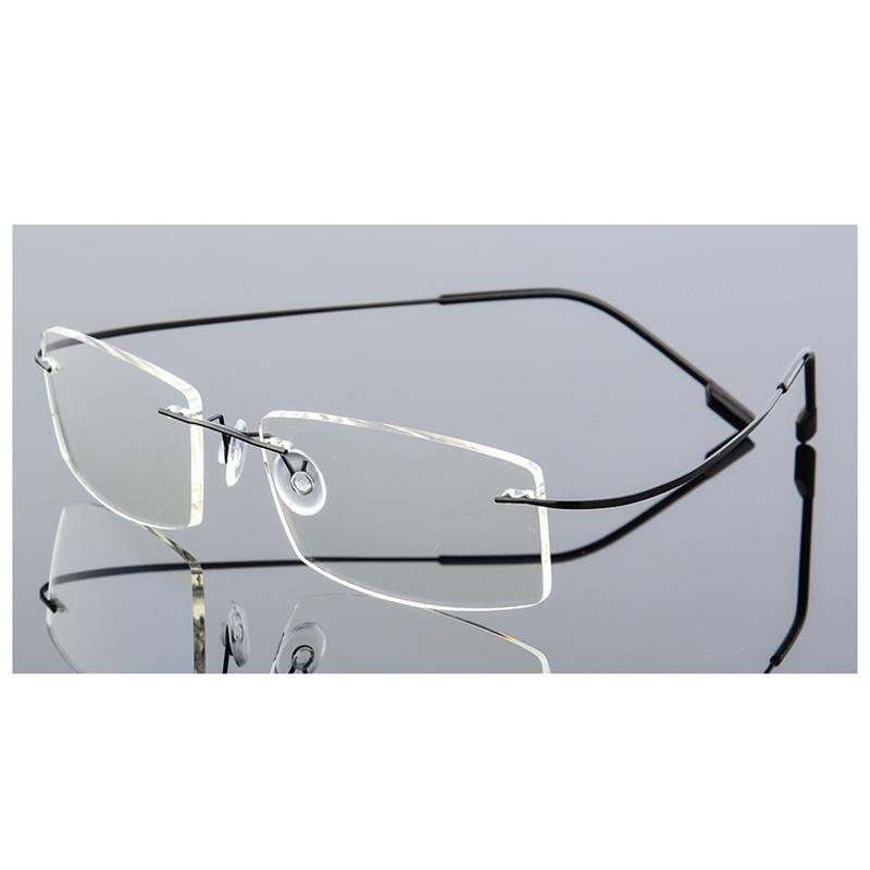 Lunettes Myopes Ultralégères Sans Monture -1.0 -1.5 -2.0 À -5.0 Sans Monture Super Légères en Acier Inoxydable Hypermétropes +1.0 +2.0 +4.0