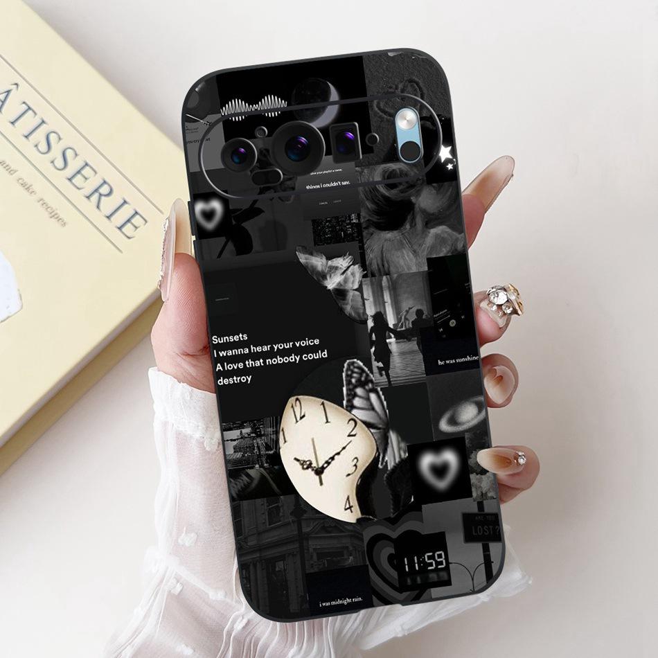 For Google Pixel 9 Pro 9A Pixel9 New Fashion Dusk Beach Painting Phone Case For Google Pixel9A 9 9Pro Black Silicone Soft Case