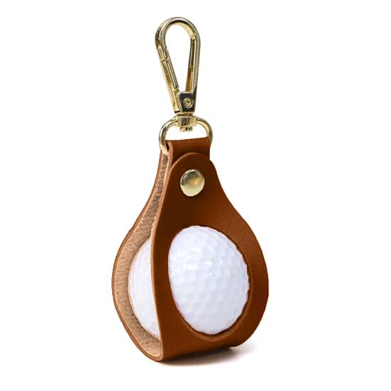 Porta Bolas de Golfe em Couro Sintético Portátil para Pendurar na Cintura Bolsa Porta Bolas de Golfe Estojo com Fivela de Liga de Zinco Acessórios de Golfe Homens Mulheres Presente para Jogador de Golfe