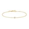 Gold Sparkle Bezel 925 Silver Bracelet B062-01G.