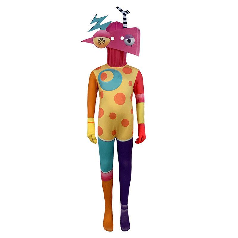 Amazing and Magical Digital Circus Adult and Kids Role-playing Costumes Cartoon Circus Poni Jumpsuit Children's Stage Costume