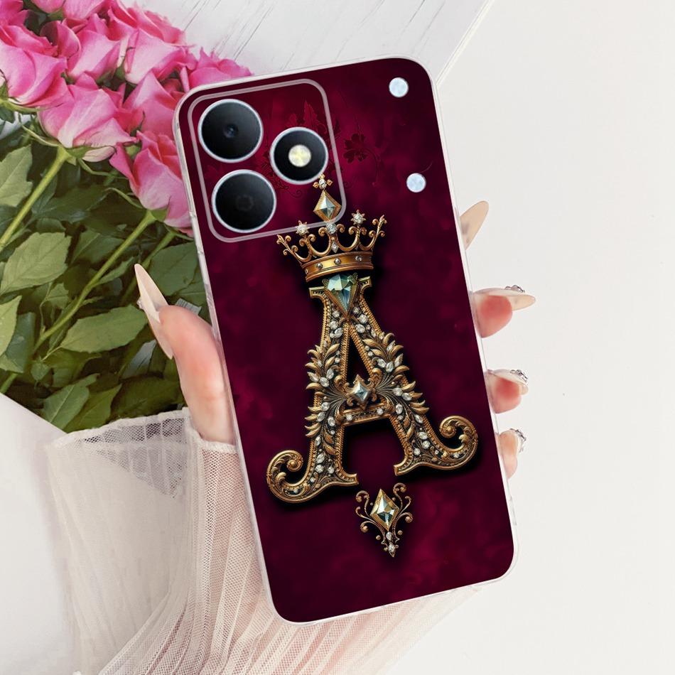 For Realme Note 80 2026 Royal Crown Initial Letter Couple Phone Case For Realme Note80 RMX5388 Soft Silicone TPU Covers Bumpers
