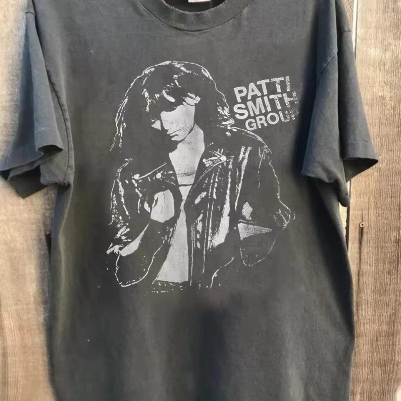 American Vintage 1979 Patti Smith GROUP Concert Unisexs TShirt Summer New Vintage Fashion Unisexs and Womens Streetwear