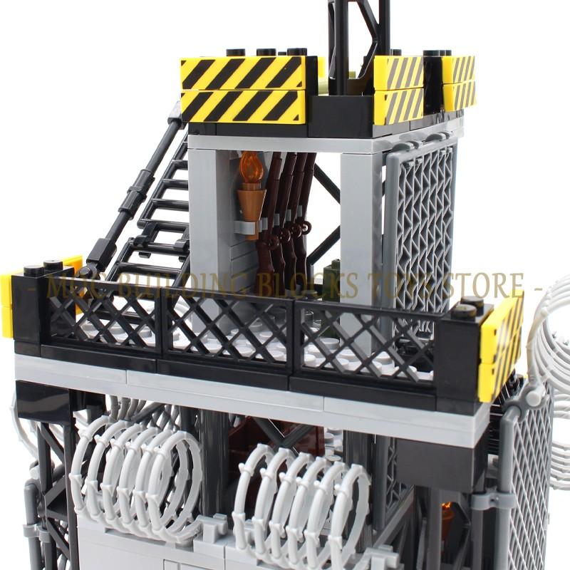Military Base Prison Scene MOC Building Block Set Block Bricks Architectural Design Compatible Accessories Toys Playsets