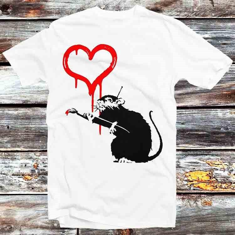Banksy-st inspireeritud maalikunstnik Rotist T-särk B1213