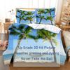 3D HD Seaside Coconut Tree Bedding Set Queen Duvet Cover Pillowcase Bed Linen USA King Twin Full Double Single