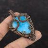 Hemimorphite Pendant Copper Wire Wrapped Pendant Gemstone Jewelry Pendant For Women Handmade Pendant Copper Wire Wrap Jewelry Gift For Wife