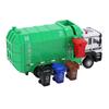 Garbage Truck Toy Multifunctional 1:50 Pull Back Alloy Recycling Truck Toy Set with 4 Trash Cans
