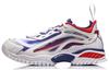 Aurora Skyline Cushioning Slip Resistant Mid Top Chunky Sneakers Men's White Blue Red AGLN235-2
