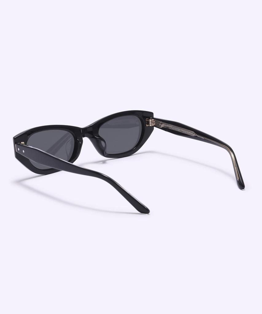 Alloaiweeo [Silverbite] Sbs1605 0920G Flat Bar Pin Oval Black Sunglasses