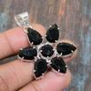 Black Spinel Gemstone Handmade 925 Sterling Silver Jewelry Pendant For Her