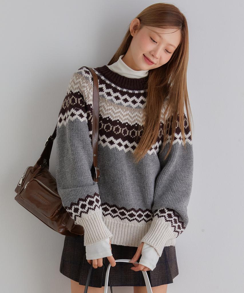 ANOETIC Anc Nordic Pullover Knit_Grey