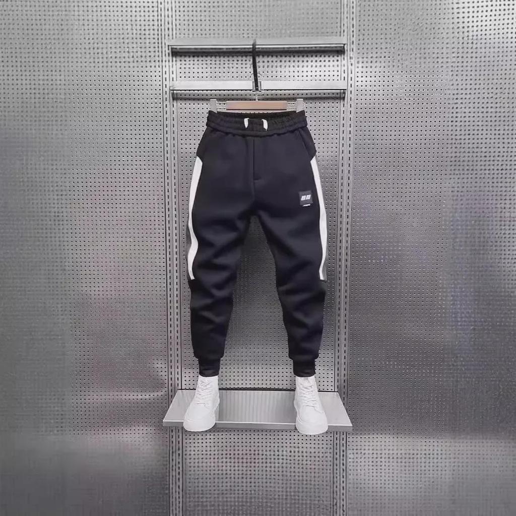 2024 Autumn Men's Casual Harem Sweatpants: All-Match Loose Fit with Cuffed Hem for a Trendy, Handsome Look