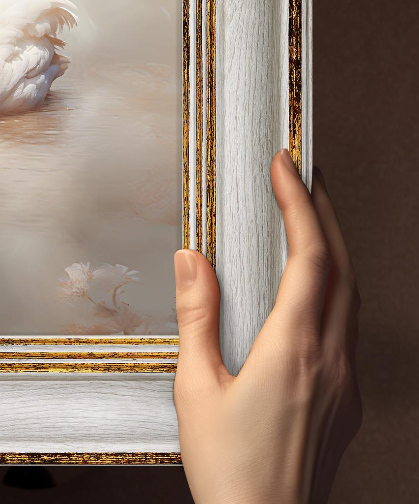 Afuly Photo 2L Size X Wall Vertical and White Decoration Frame, Stylish, (12.7 17.8 Cm), Mounted, Antique, Horizontal, Gold, Celebration, Anniversary,