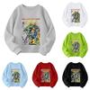Boys and Girls Round Neck Plus Velvet Pullover Printed Top Sweatshirt