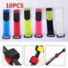 10Pcs Reusable Fishing Rod Tie Holder Strap Suspenders Fastener Hook Loop Cable Cord Ties Belt
