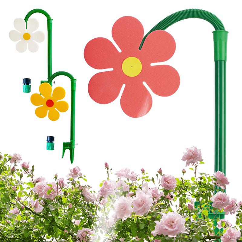 Sunflower Oscillating Garden Sprinkler Yellow Loose Pack No Connector Included For Lawn Care Plant Irrigation Gardening Supplies