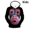 Sudadera 3D Gorila Tigre León Doge Corona Sudaderas Camisetas Manga Larga Ropa Infantil niño/niña jersey