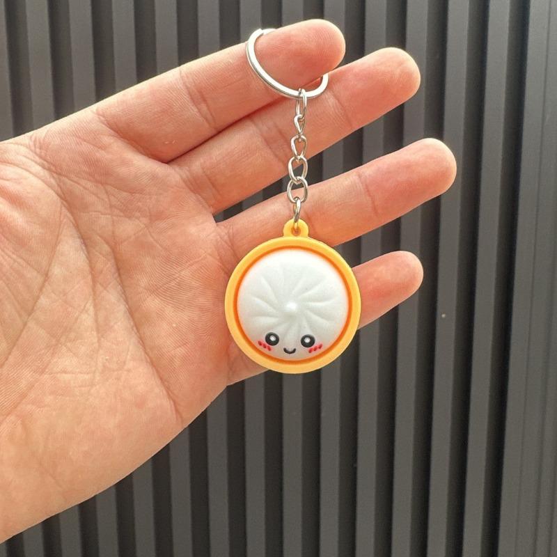 Adorable Dumpling Keychain (Single Piece), Sweet Gift for Him/Her, Perfect for Classroom Rewards & Party Favor Bags
