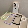 Capa de celular transparente Candy Color Bumper para iPhone 15 14 13 Mini 12 11 Pro Max XR XS X 7 8 Plus SE3 Capa traseira macia à prova de choque