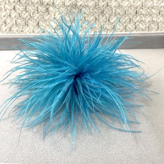 Unisex Brooch Faux Ostrich Soft Hat Anti-slip Lightweight Garment Feather Bag Decoration Wedding Party