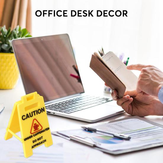 Caution Overstimulated Desk Sign Do Not Approach Office Desk Sign Workspace Cubicle Sign Gag Gift for Coworker Teammate
