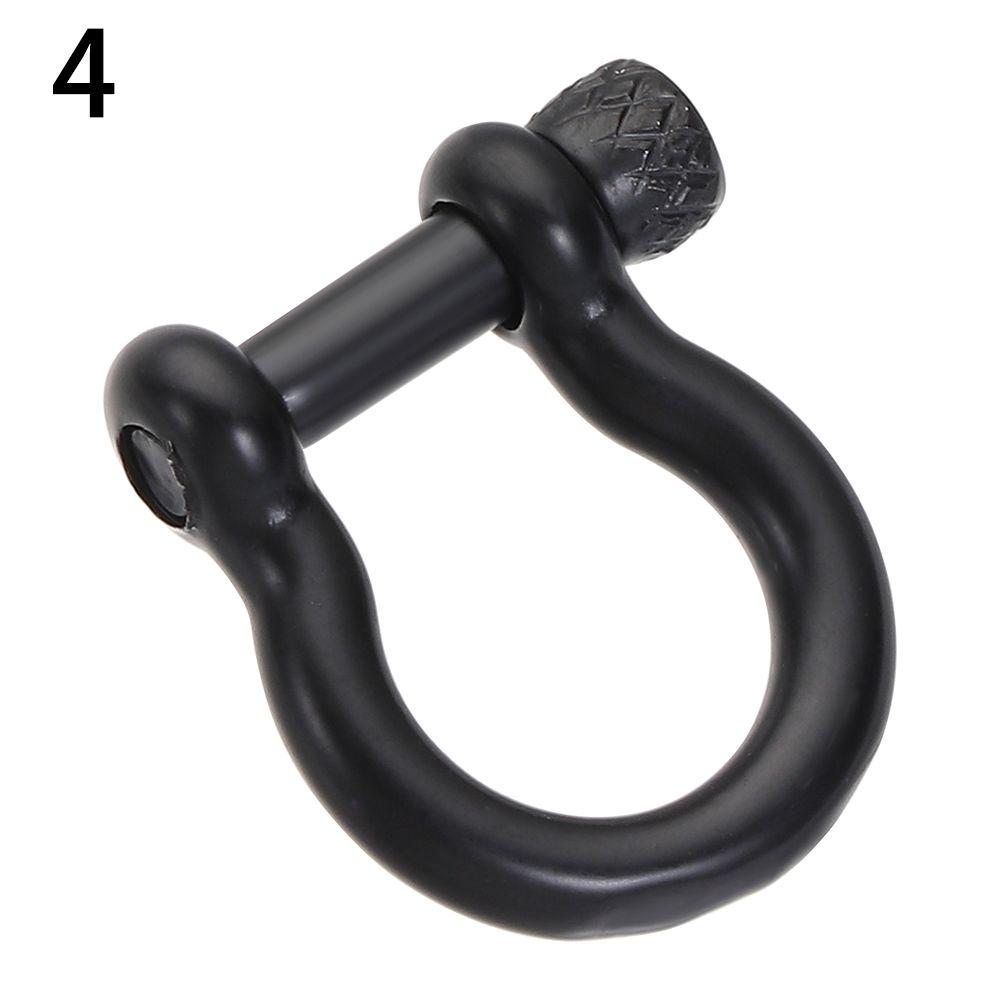 Outdoor Shackle Fob Screw Joint Connector Keychain Hook D Bow Staples Key Ring Solid Carabiner