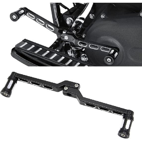 DreamSeek Heel Toe Gear Shift Lever + Shift Peg for Harley FL Softail/Touring, Road King, Street Glide/Tri Glide Trikes - Shifter Lever (Black)