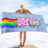 Cute Cat Print Beach Towel Soft Absorbent Large For Adult Kids Summer Travel Paw Design Perfect For Sunbathing Pool Use Gift