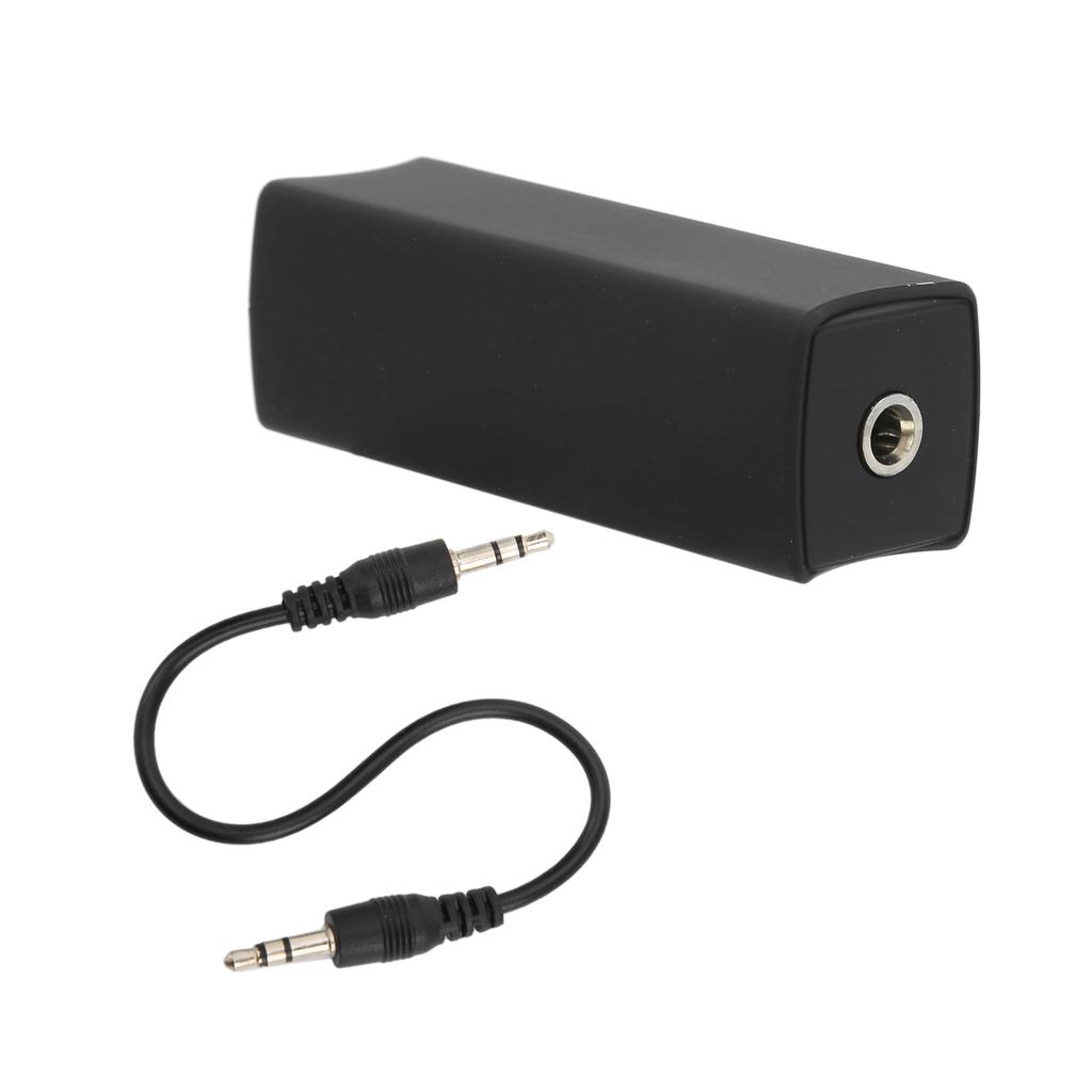 3.5mm 0.14in Ground Loop Noise Filter Isolating Black 20HZ‑20KHZ for Car Home Stereo System