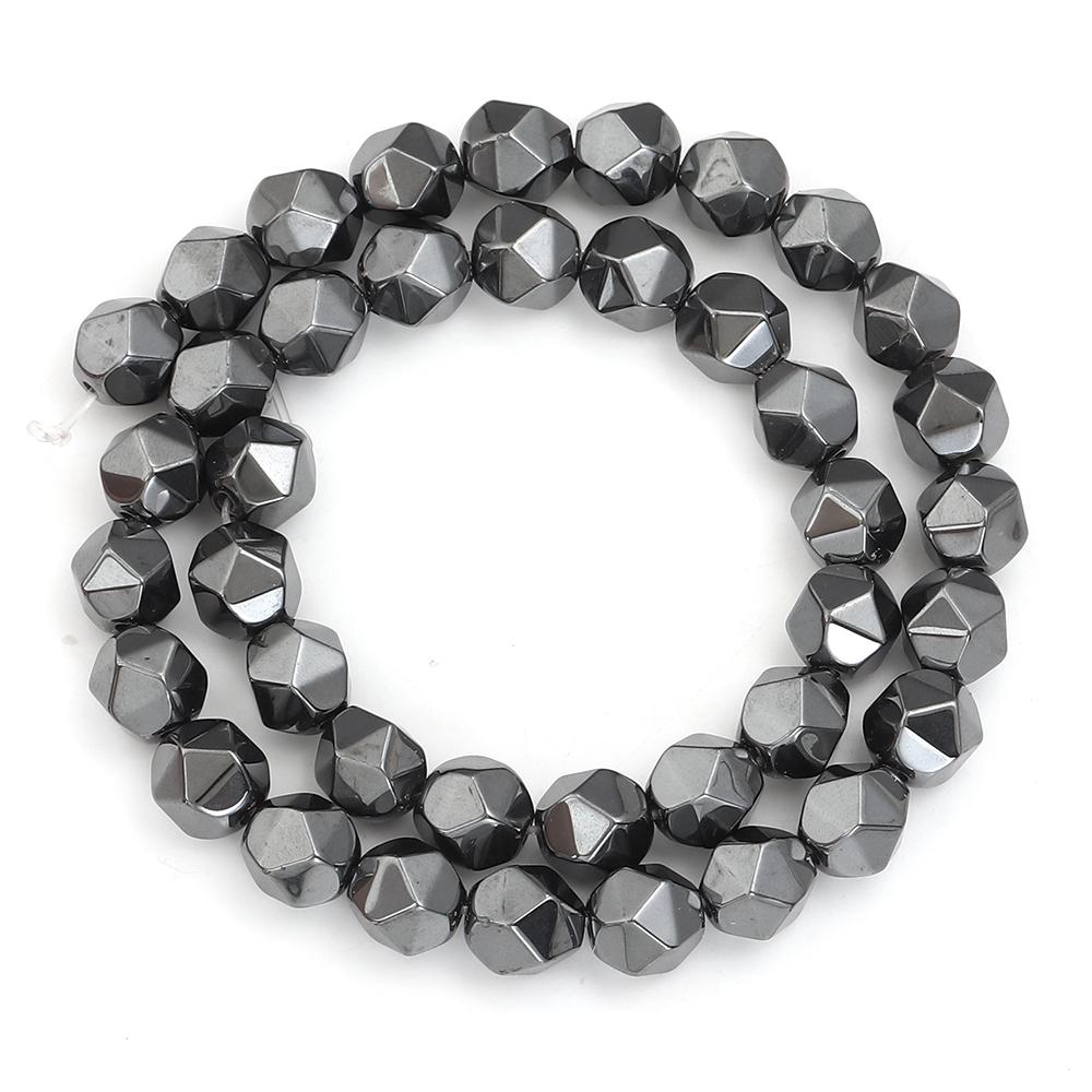 2-10mm Natürliche Hämatit Steinperlen Schwarz Facettiert Lose Abstandshalterperlen Für Schmuckherstellung DIY Bastelarbeiten Armband Halskette Zubehör