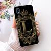For Samsung Galaxy A01 Core Royal Crown Initial Letter Couple Phone Case For Samsung A01 A01Core Soft Silicone TPU Cover Bumpers