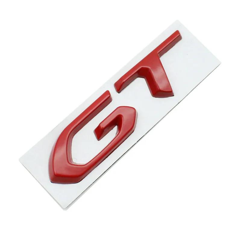 1Pcs Metal GT Styling Logo Car Trunk Badge Emblem Sticker Auto Body Decal Sticker Accessories